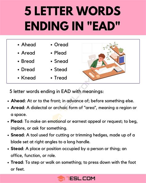 10 Words That End With Ead You Should Know