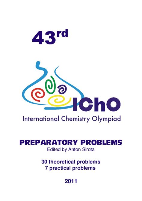 20 Preparatory Problems For Icho 2020