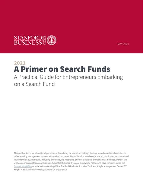 2023 Search Fund Primer For Ambitious Entrepreneurs