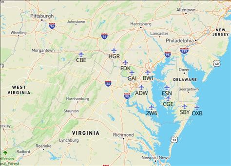 5 Airports Near Aberdeen Md