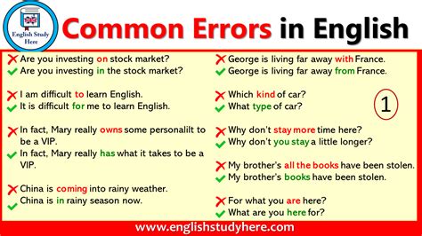 5 Common Local Errors In Ell