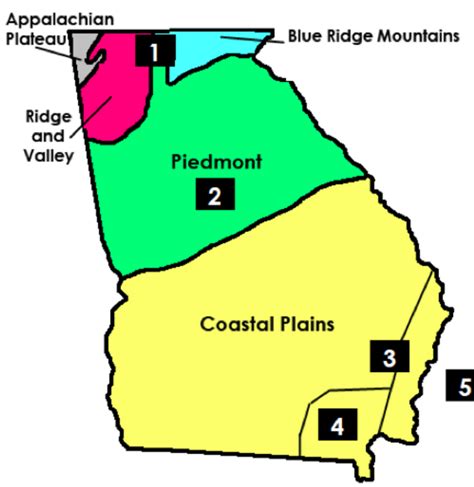 5 Geographic Regions Of Georgia Explained