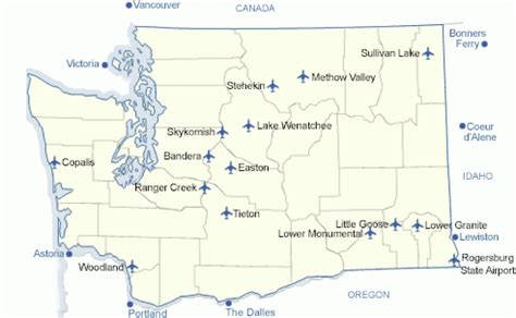 5 Key Airports On The Washington State Airports Map