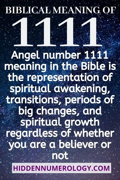 5 Significance Of 1111 In The Bible