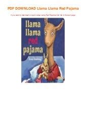 5 Ways To Download Llama Llama Red Pajama Pdf