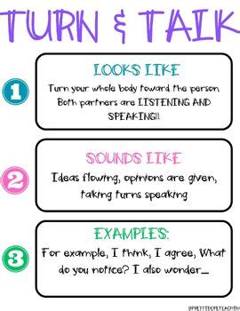 5 Ways To Use A Turn And Talk Anchor Chart