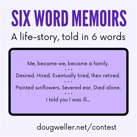 6 Powerful Six Word Memoir Examples To Inspire You