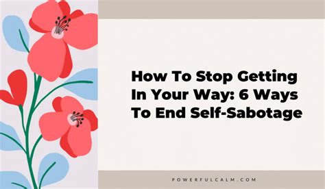 6 Ways To End Self Accidental