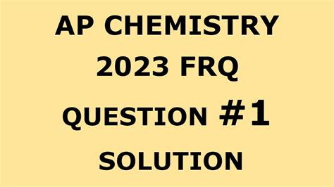 7 Tips To Master Ap Chemistry 2023 Frq