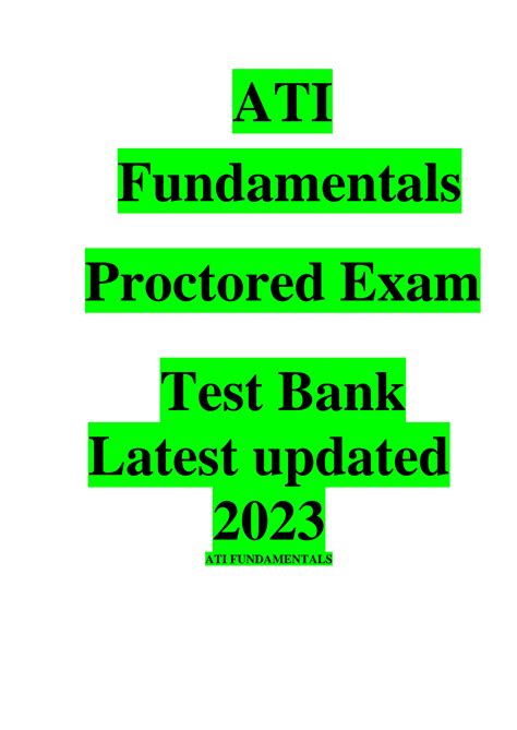 7 Tips To Pass Ati Fundamentals Proctored Exam 2023