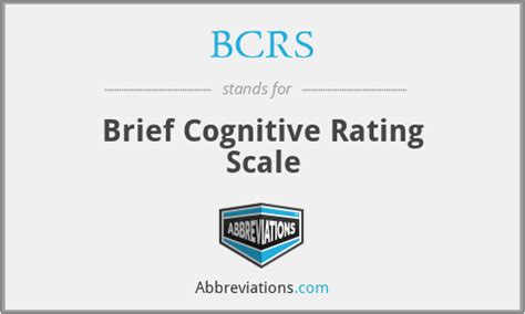 7 Ways To Use Brief Cognitive Rating Scale