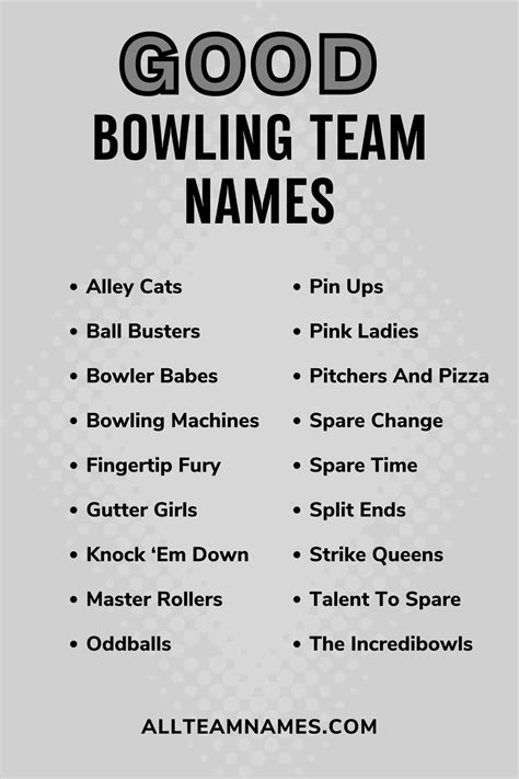 99 Awesome Team Names For Bowling Leagues