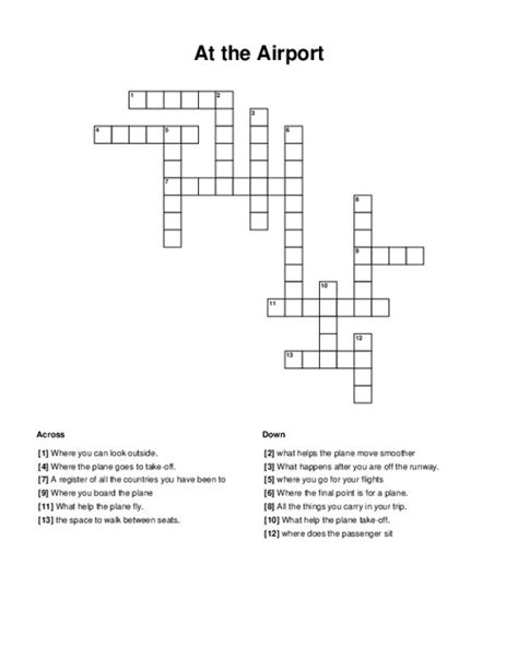 Airport Listing Crossword Clue Solution Guide