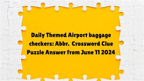 Airport Schedule Abbr Crossword Clue Decoded