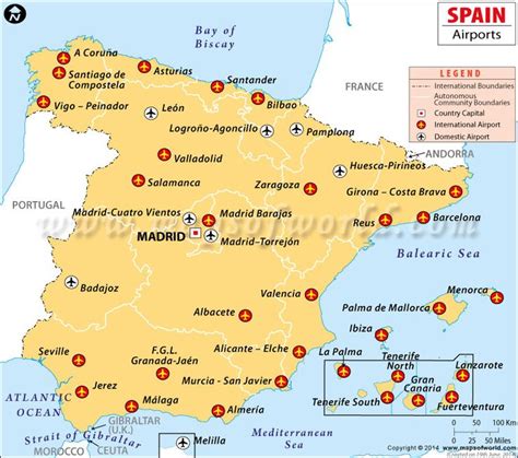 Airports In Spain Map And Guide