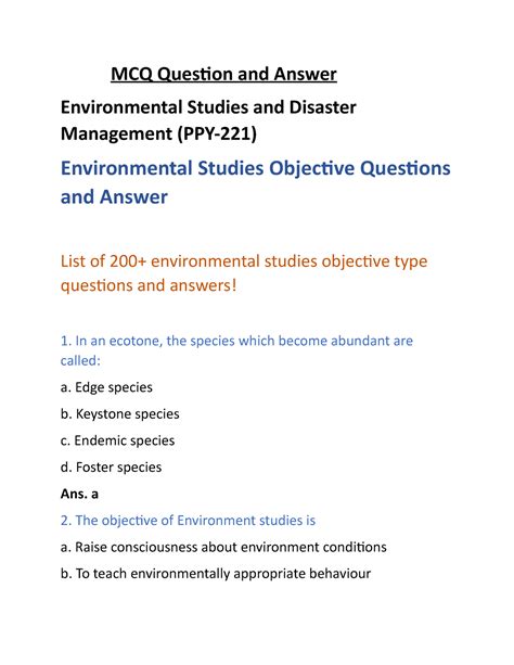 Ap Environmental Mcq 2020 Questions And Answers Guide