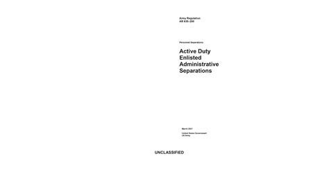 Army Regulation For Counseling: Ar 635-200 Guidelines