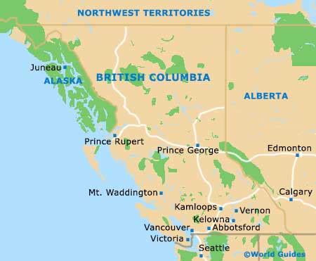 British Columbia Airports Map And Travel Guide