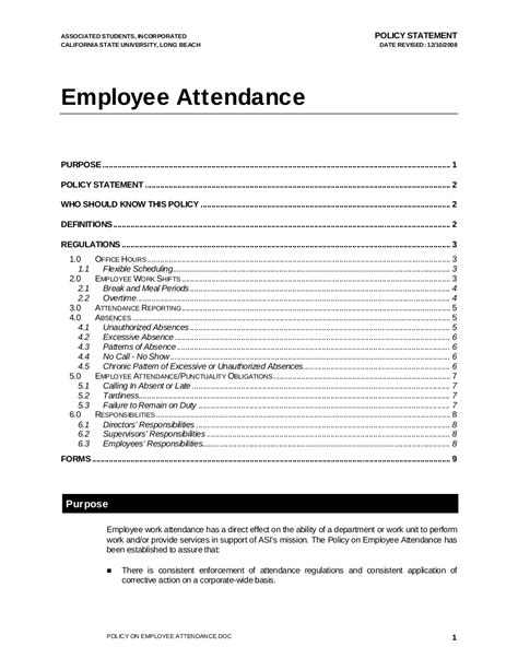 Bu Wr120 Absence Policy: Understanding Your Rights