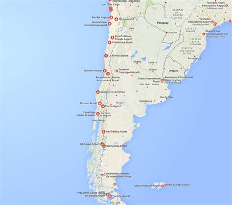 Chile Airports Map And Flight Information Guide