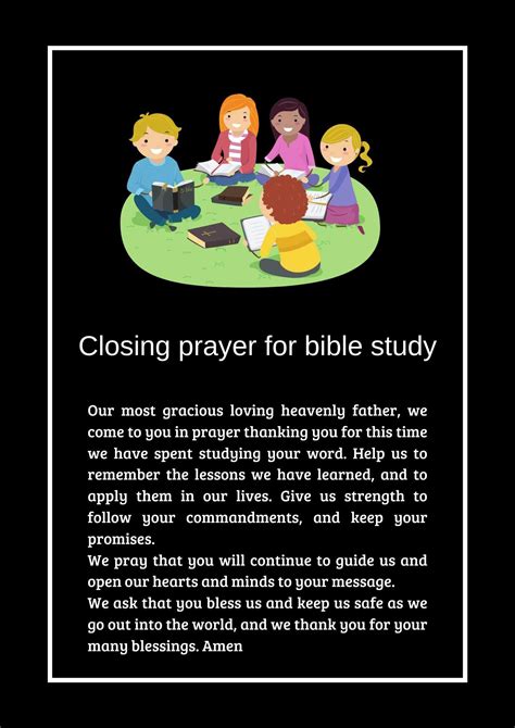 Closing Prayer In Bible Study: Seeking Guidance And Blessing