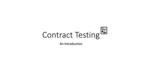 Contract Testing 中文 Explained