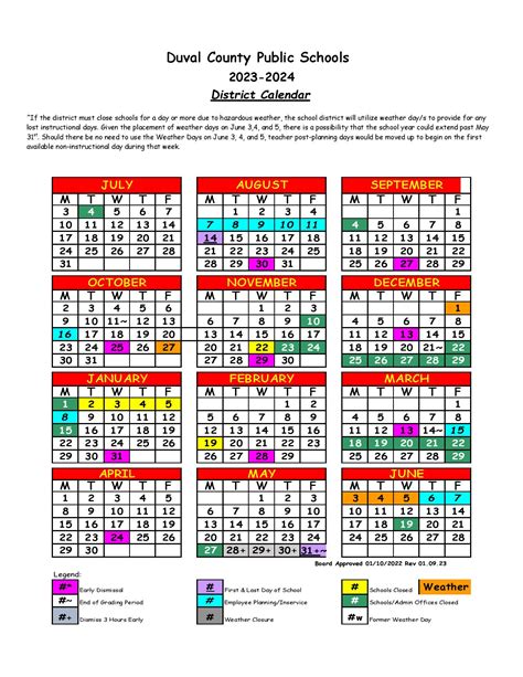 Duval County Schools Calendar 2023-2024: Key Dates Inside