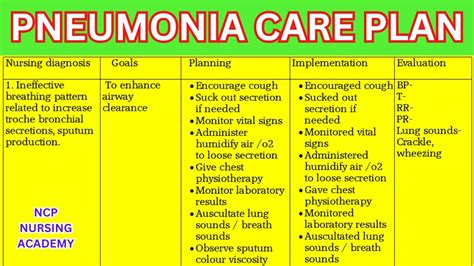 Effective Nursing Care Plans For Pneumonia