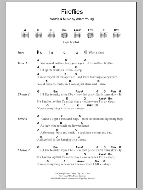 Fireflies Owl City Chords Tutorial And Song Analysis