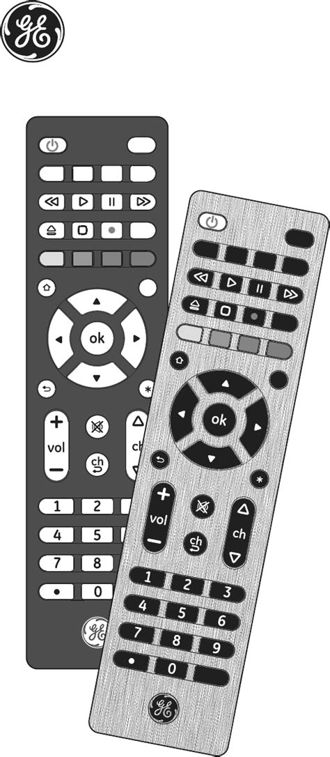 Ge Universal Remote Instruction Manual Guide