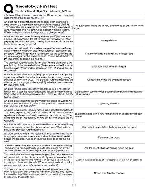 Gerontology Hesi Test Prep: Mastering The Quizlet Challenge