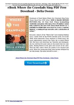 Get Where The Crawdads Sing Pdf Free Download Now