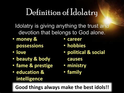 Idolatry Definition Oxford English Dictionary Explained