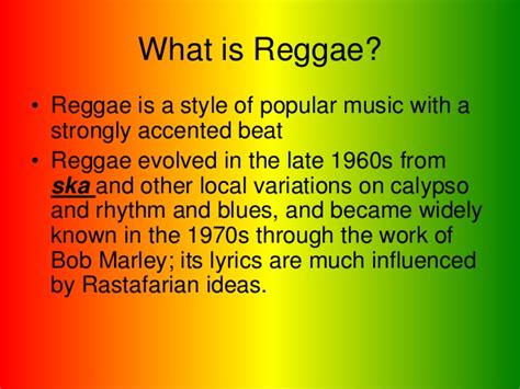 Influences Behind Reggae Music