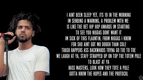 J Cole Lyric Sheet Music: Rap Genius Made Easy