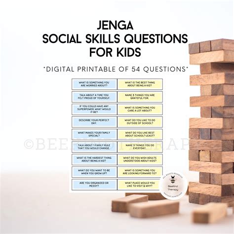 Jenga Therapy Questions For Social Workers