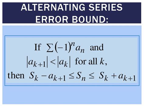 Master The Alternating Series Error Bound In 3 Steps