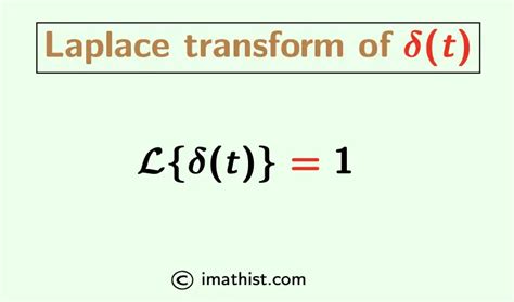 Mastering The Laplace Transform Of Delta Function