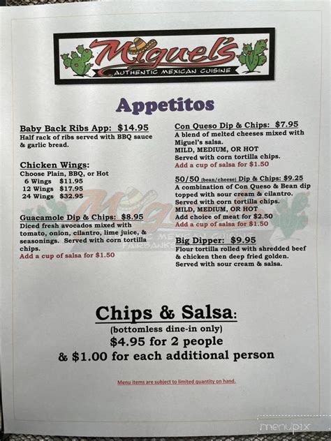 Miguels Authentic Mexican Cuisine In Fairbanks, Ak