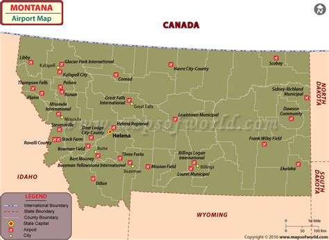 Montana Airports Map: Guide To Big Sky State Airports