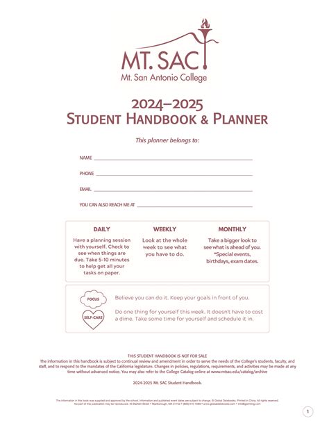 Mt. Sac Academic Calendar Guide For Students