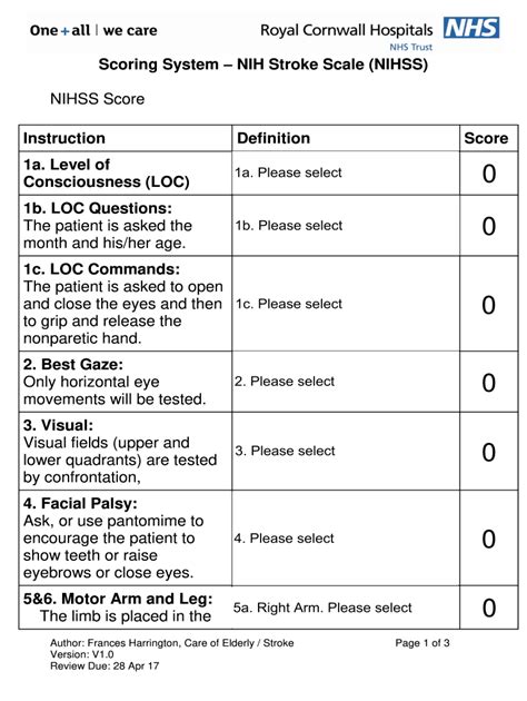 Nihss Stroke Scale Answers And Interpretation Guide