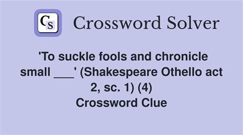 Othello For One Crossword Clue Answer Revealed