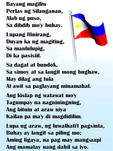 Philippine National Anthem Lyrics And Meaning