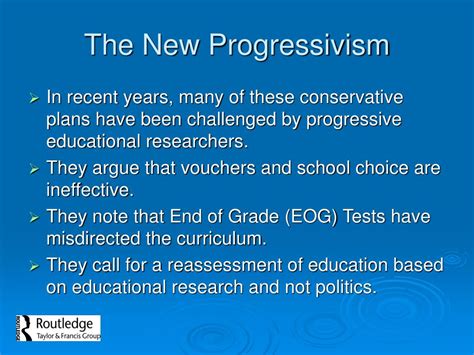 Progressive Education In Chapter Six: A New Approach