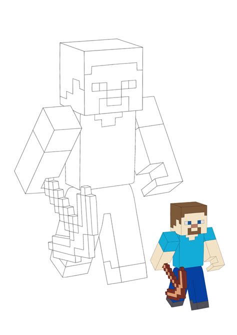 Steve Minecraft Coloring Page Fun For Kids