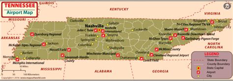 Tennessee Airports Map: A Travelers Guide