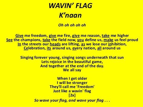 Wavin Flag Song Lyrics Meaning And Inspiration