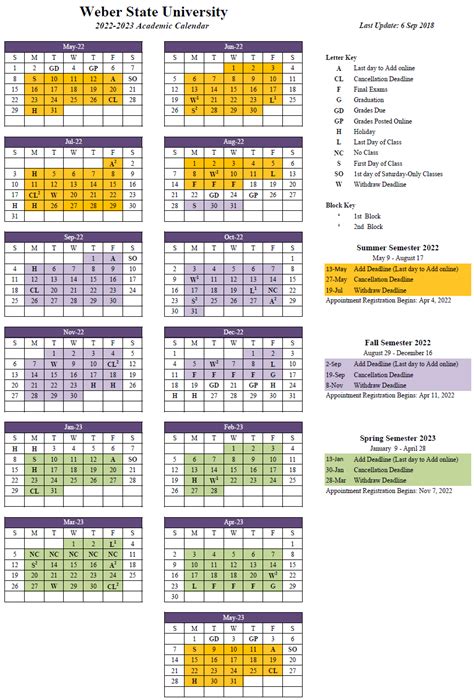 Weber State Academic Calendar Dates And Deadlines